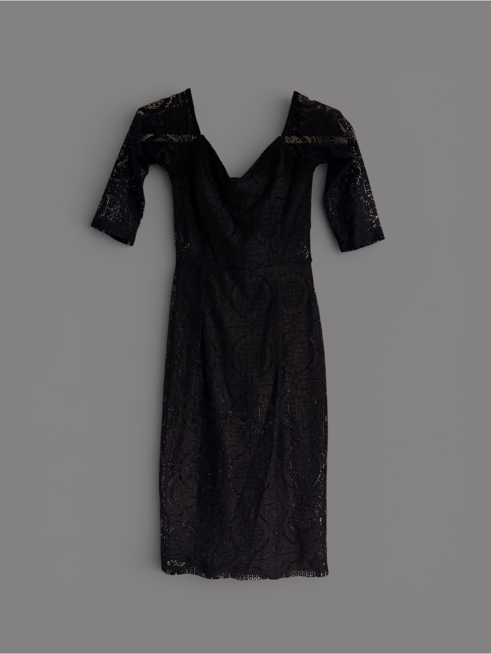 ASOS Petite Black Lace Midi Dress